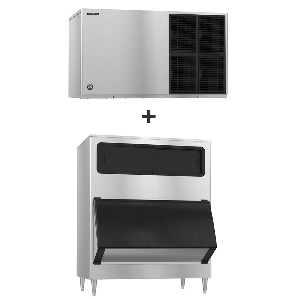 440-KM1301SWJB1150 1247 lb KM Series Crescent Cube Ice Machine w/ Bin - 1148 lb Storage, Water Co...