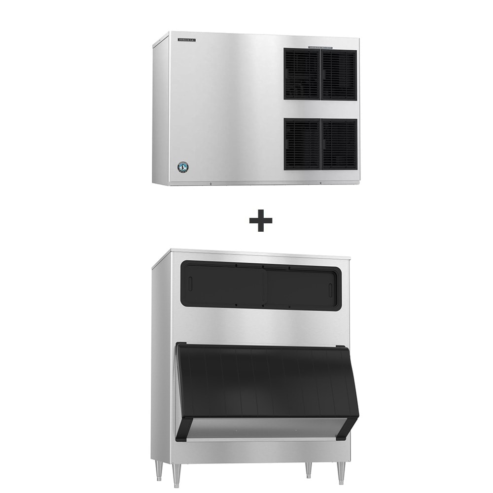 440-KM1900SAJ3B1150 1865 lb KM Series Crescent Cube Ice Machine w/ Bin - 1148 lb Storage, Air Coo...