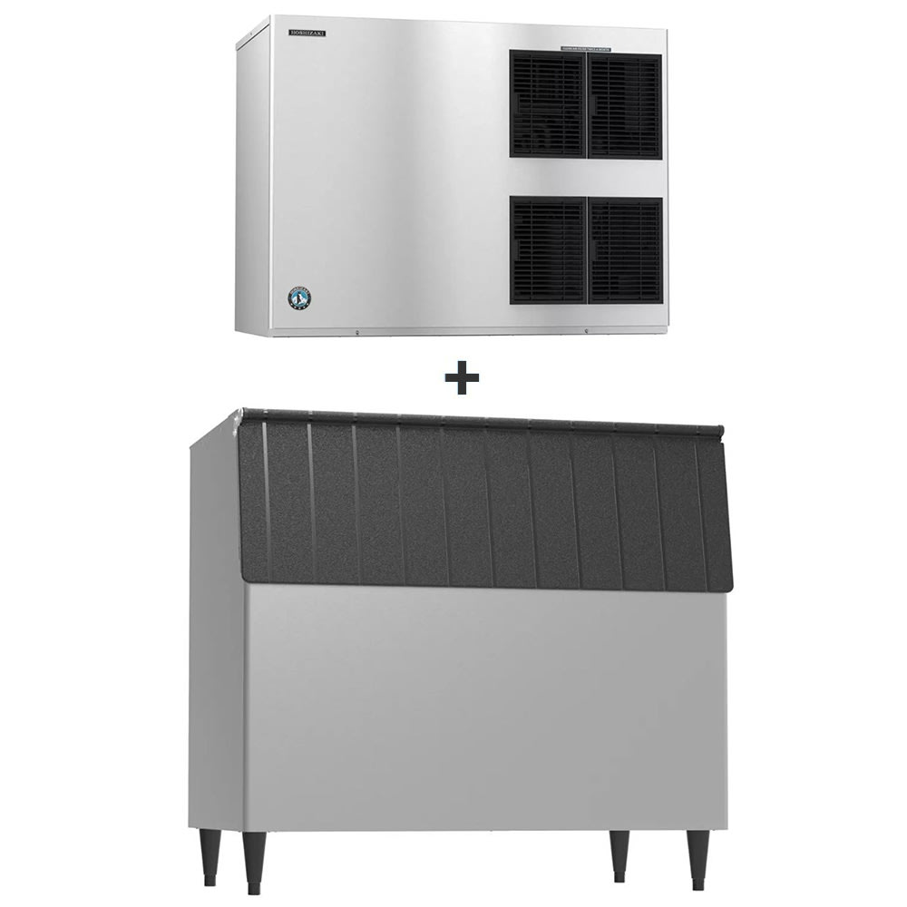 440-KM1900SAJ3B800 1865 lb KM Series Crescent Cube Ice Machine w/ Bin - 800 lb Storage, Air Coole...