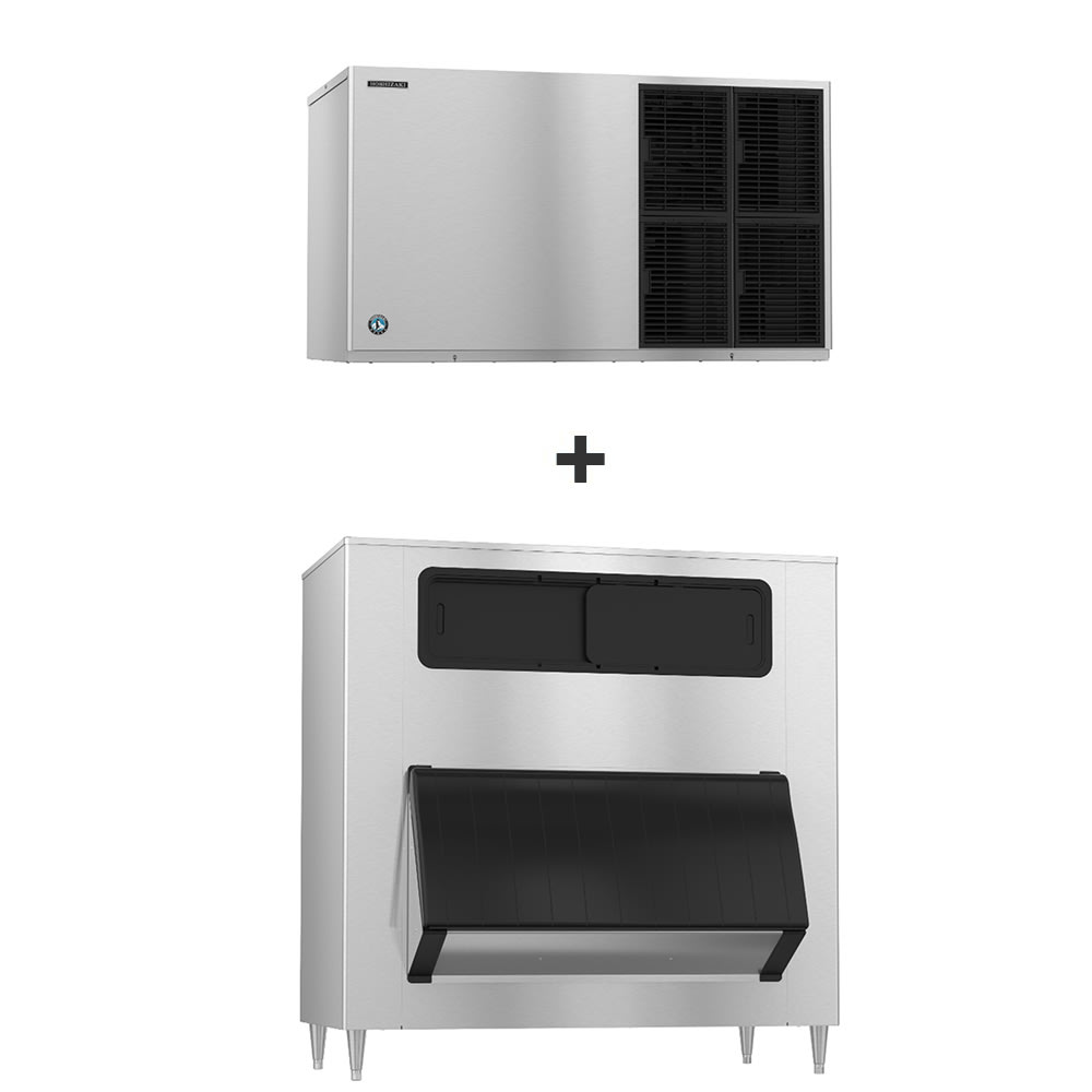 440-KM1601SWJ3B1500 1671 lb KM Series Crescent Cube Ice Machine w/ Bin - 1500 lb Storage, Water C...