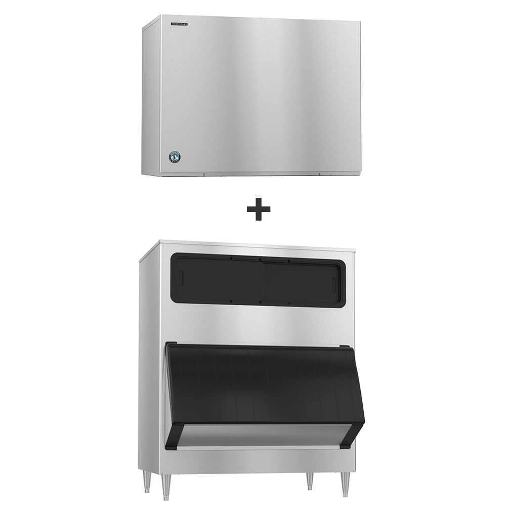 440-KM2600SWJ3B1300 2482 lb KM Series Crescent Cube Ice Machine w/ Bin - 1304 lb Storage, Water C...
