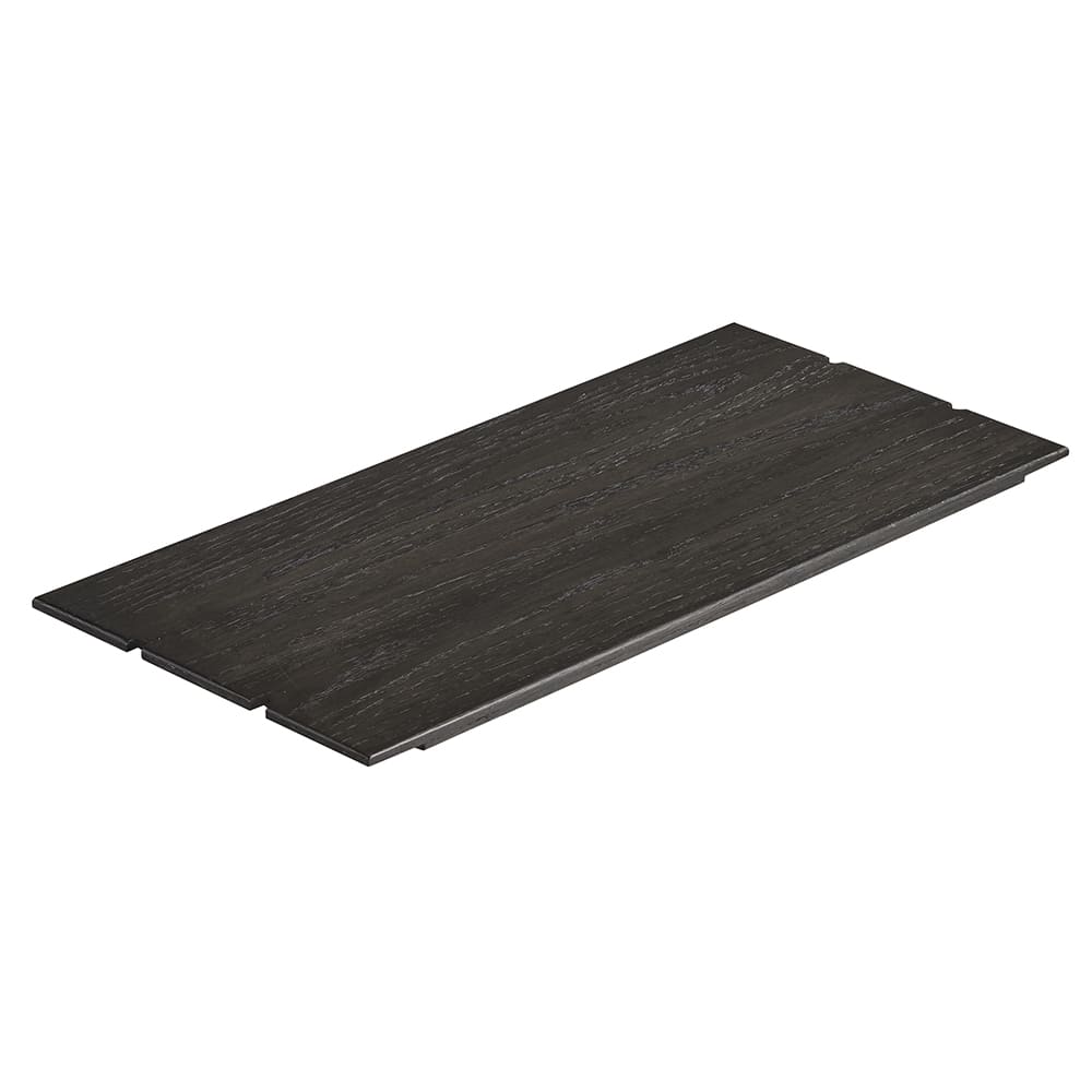 151-3826112487 Rectangular Display Shelf - 11" x 24", Oak, Dark Gray