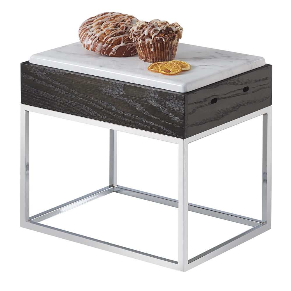 151-38221387 Rectangular Display Riser w/ Melamine Top, 15" x 11" x 13 1/4", Dark...