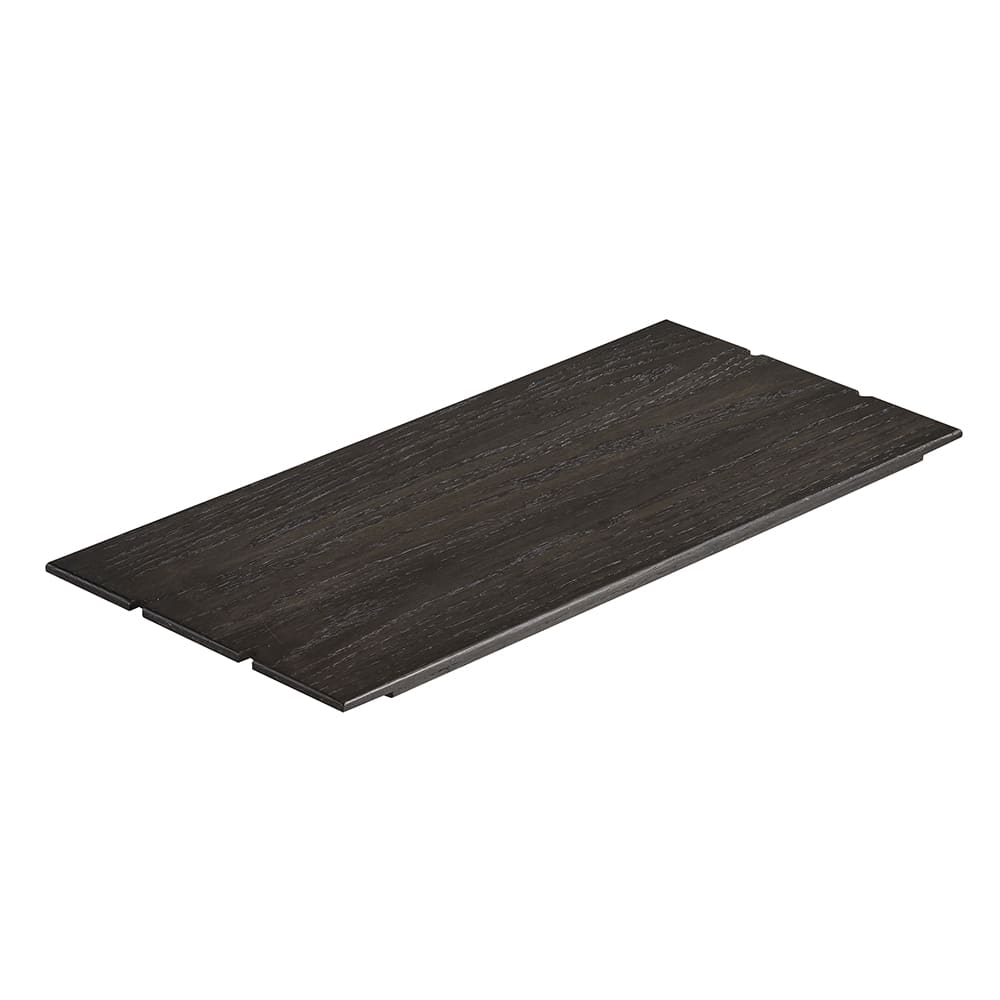 151-3826113287 Rectangular Display Shelf - 11" x 32", Oak, Dark Gray