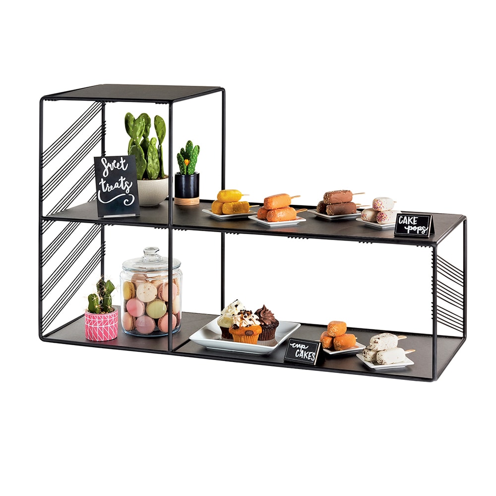 Cal-Mil 4110-13 Library Display Riser - 37 1/2" x 13 1/2" x 24" - Wire, Black
