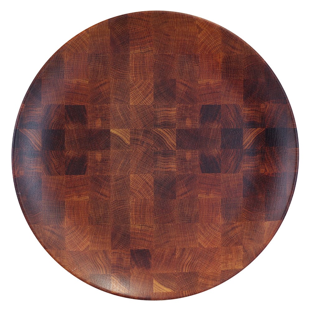 701-ECO99RCK 9" Round Melamine Dinner Plate, Wood Pattern
