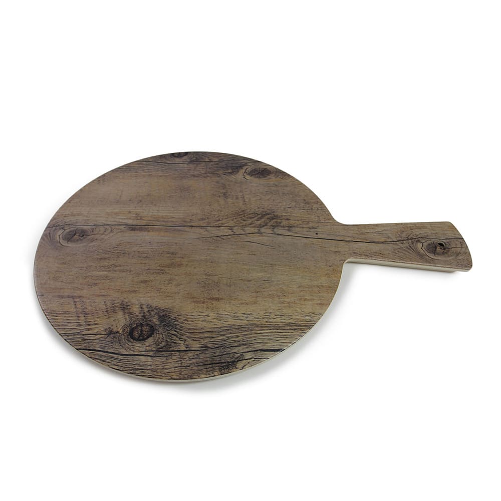 701-M12RWDW 12" Round Fo Bwa Serving Board - Melamine, Faux Driftwood