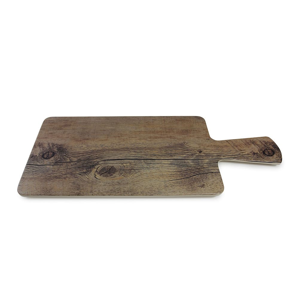 701-M127RCDW Rectangular Fo Bwa Serving Board - 12" x 7", Melamine, Faux Driftwood