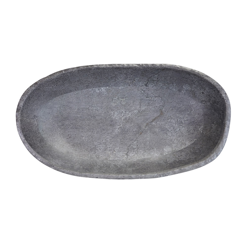 701-M1693OVCO 89 oz Oval Melamine Serving Bowl, Coal