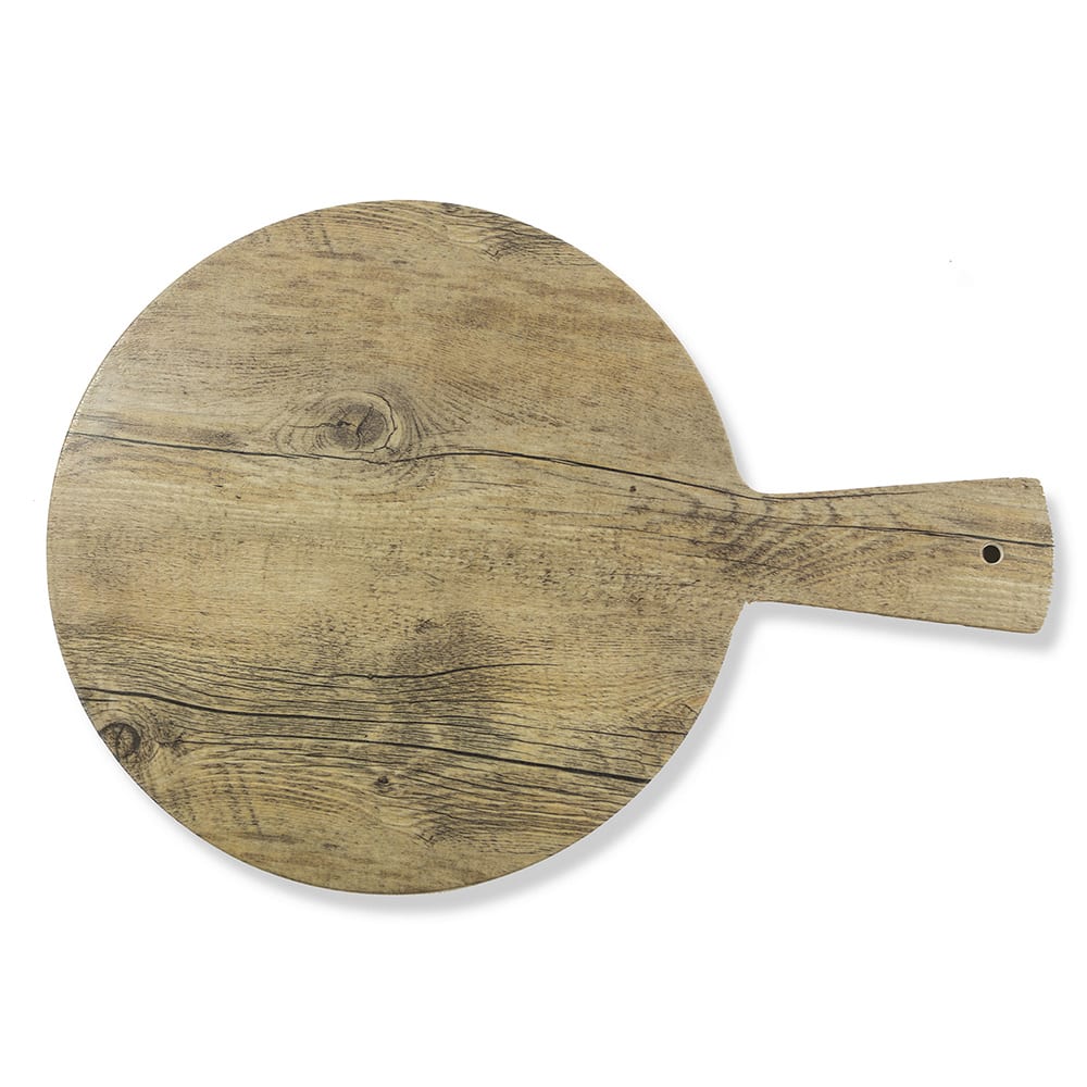 701-M15RWDW 15" Round Fo Bwa Serving Board - Melamine, Faux Driftwood