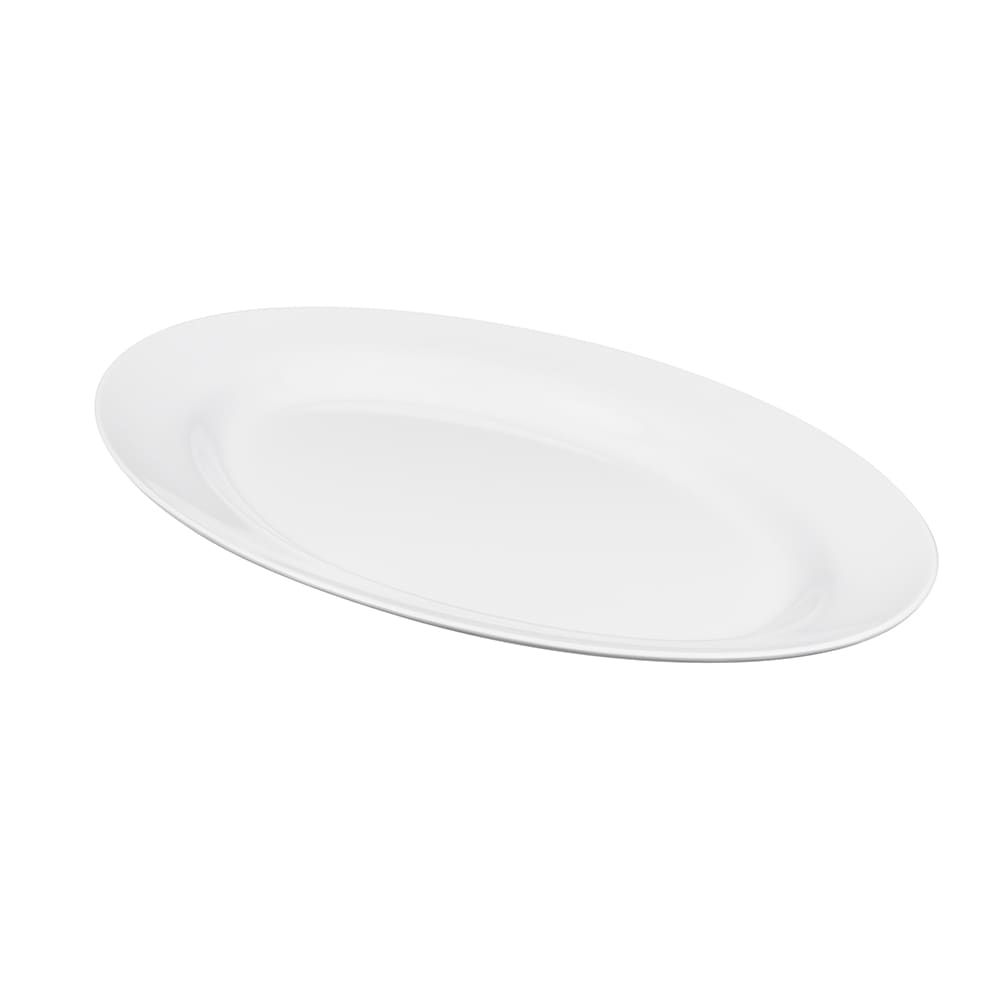284-M4010W 16 1/4" x 12" Oval Hidden Treasures Platter - Melamine, White