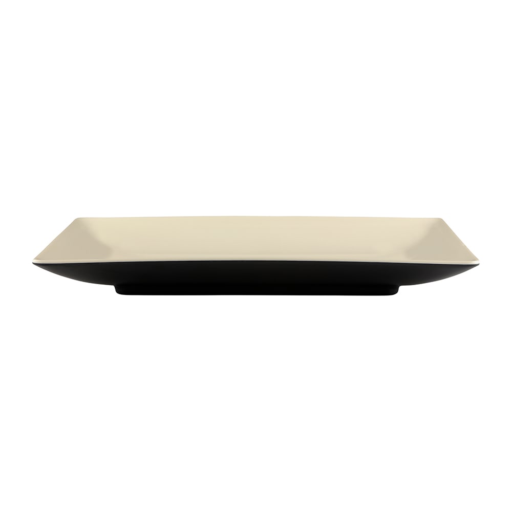 701-JW1382TES Rectangular Melamine Dinner Plate - 13" x 8", Ebony/Sand