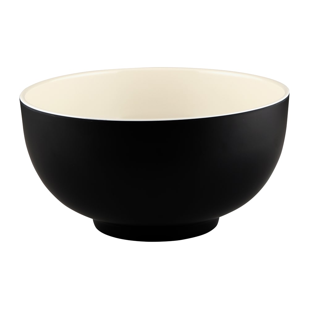 701-JW642TES 64 oz Round Melamine Bowl, Ebony/Sand