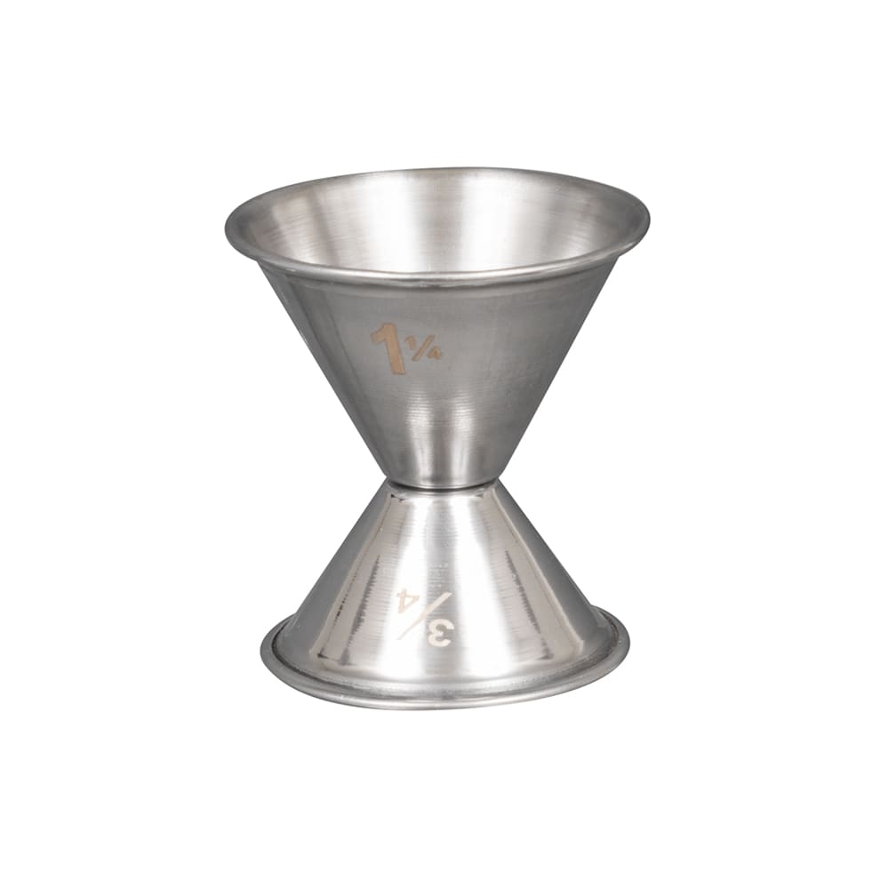 166-J202A Double Jigger - 3/4 & 1 1/4 oz, Satin Stainless