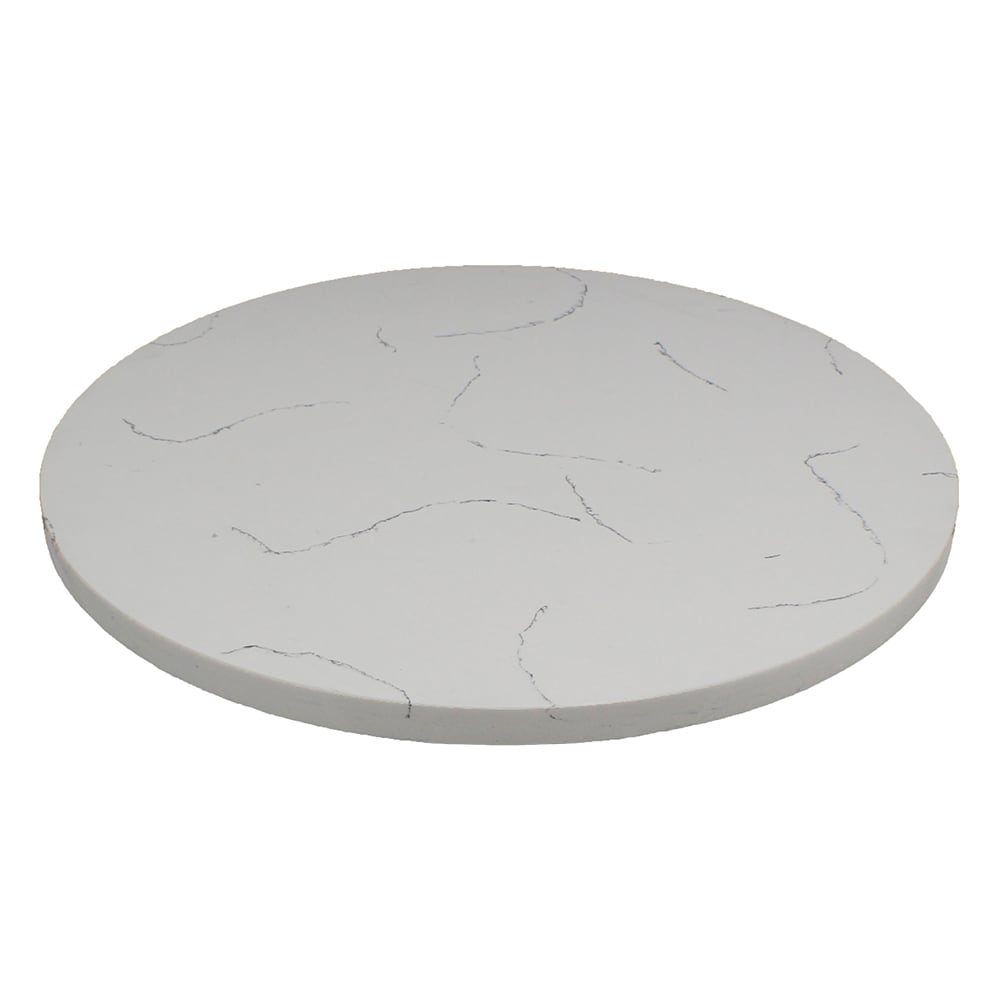 628-Q40130R 30" Round Quartz Table Top - Indoor/Outdoor, Carrera White