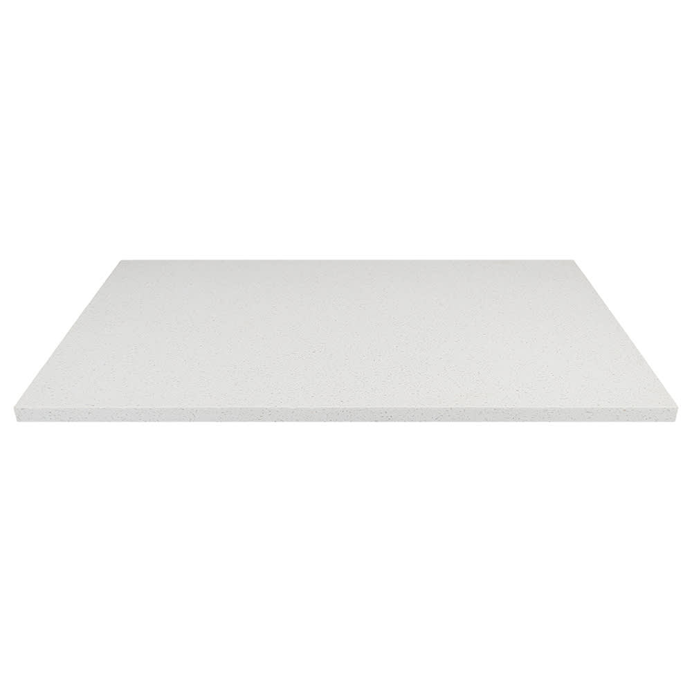 628-Q40324X30 24" x 30" Rectangular Quartz Table Top - Indoor/Outdoor, Snow White