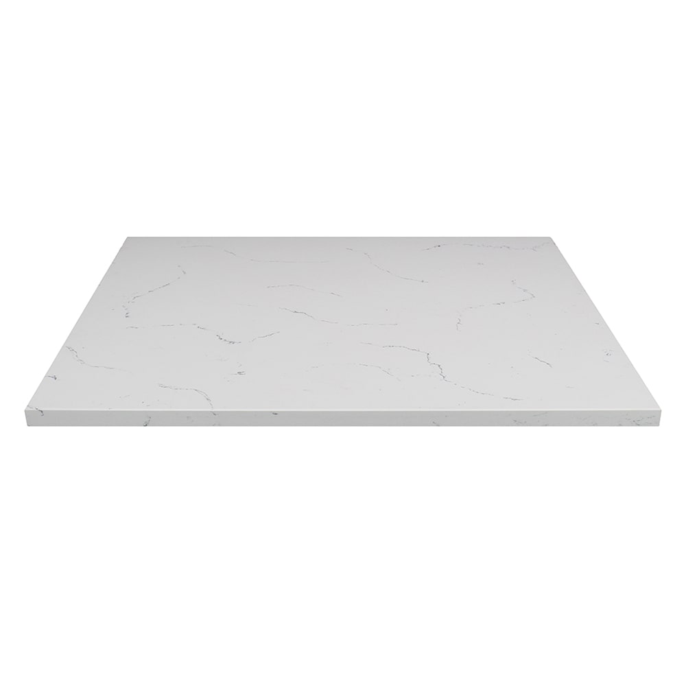 628-Q40130X42 30" x 42" Rectangular Quartz Table Top - Indoor/Outdoor, Carrera White