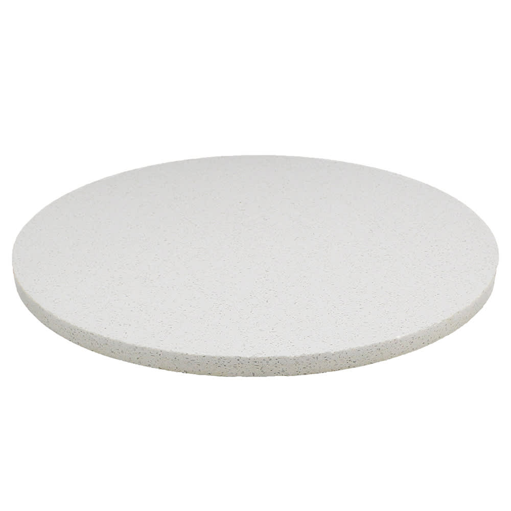 628-Q40336R 36" Round Quartz Table Top - Indoor/Outdoor, Snow White