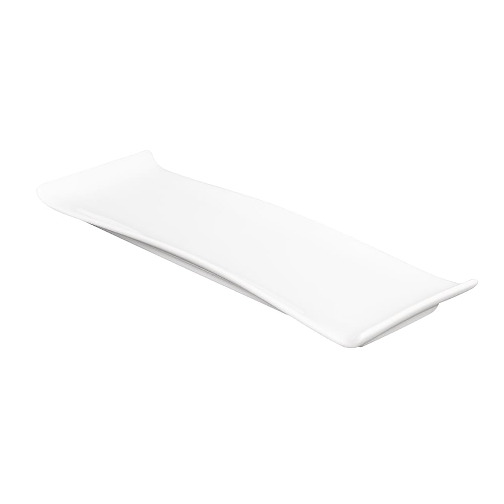 166-WLD11 Rectangular Platter w/ Curved Ends, 11 1/2" x 4", White/Porcelain