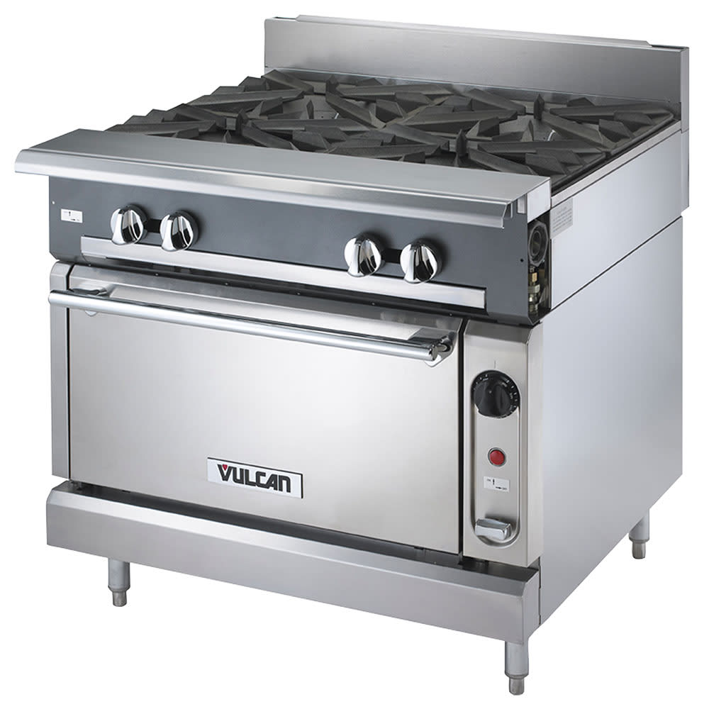 207-V4B36CNG 36" 4 Burner Gas Range w/ Convection Oven, Natural Gas