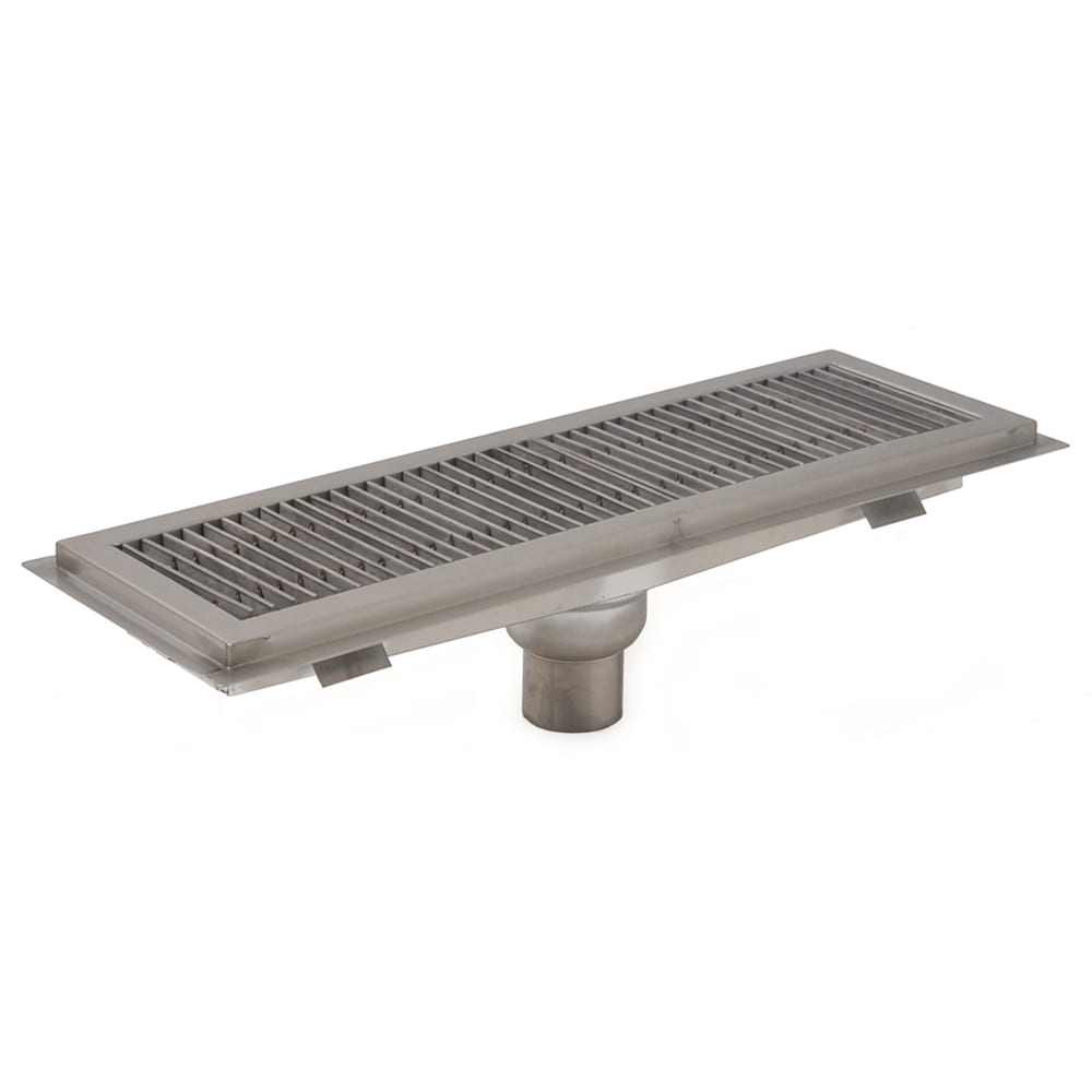 241-FT1236SG Floor Trough - Removable Basket, Stainless Steel Grating, 36" x 12" x 4&qu...