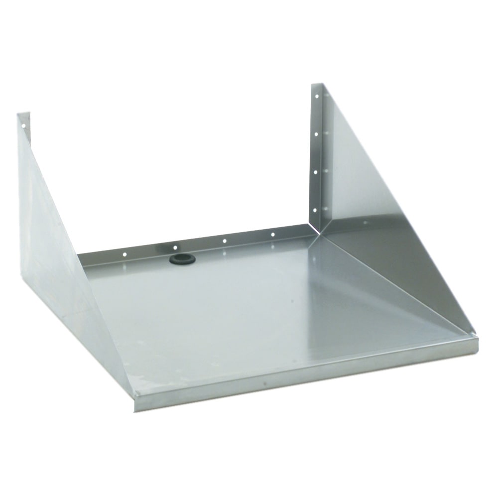 241-MWS2424 Solid Wall Mounted Microwave Shelf, 24"W x 24"D, Stainless