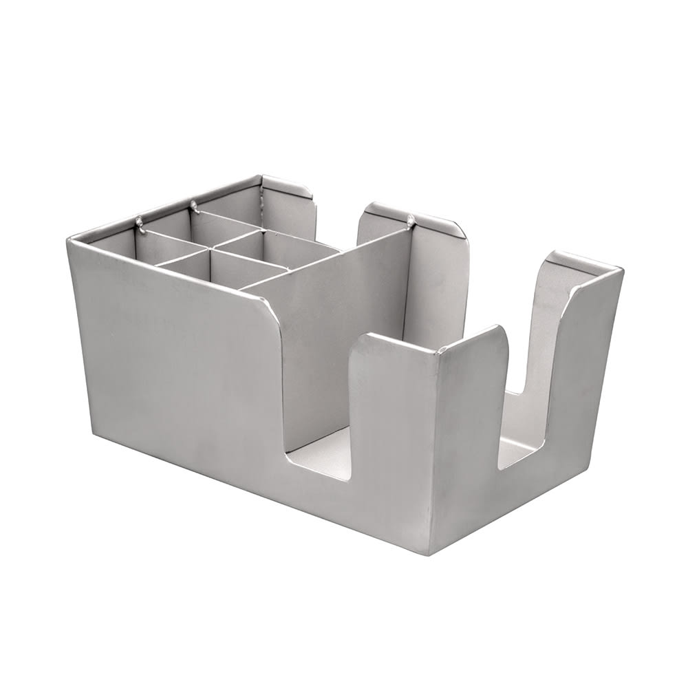 166-BARS7 6 Compartment Bar Organizer, Satin/Stainless
