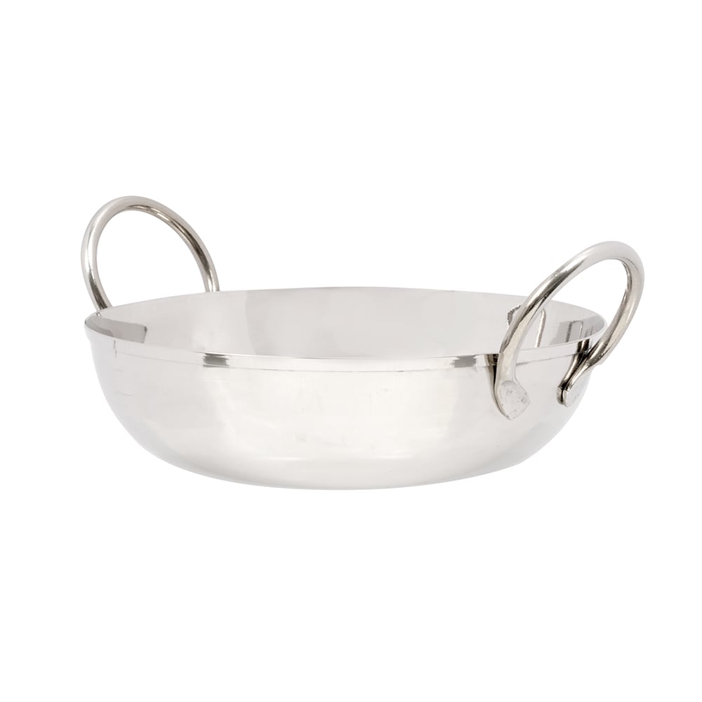 166-BD45 16 oz Round Balti Dish, Stainless