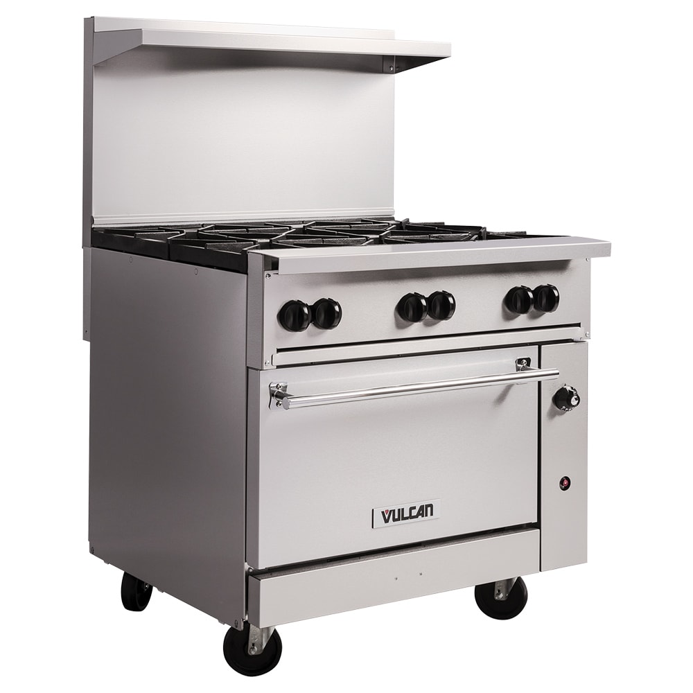 207-36C6BLP 36" 6 Burner Gas Range w/ Convection Oven, Liquid Propane