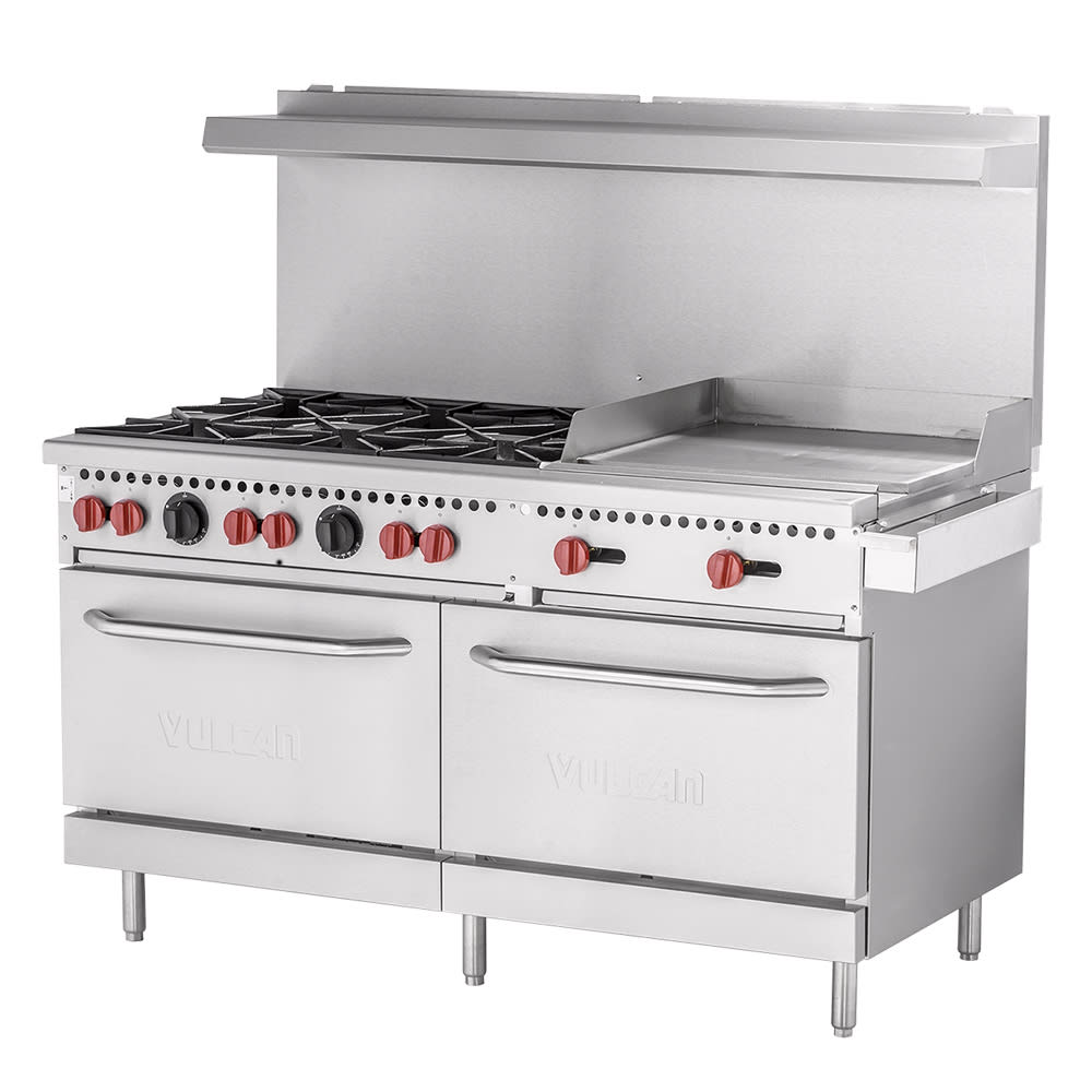 207-SX60F6B24GLP 60" 6 Burner Gas Range w/ Griddle & (2) Standard Ovens, Liquid Propane