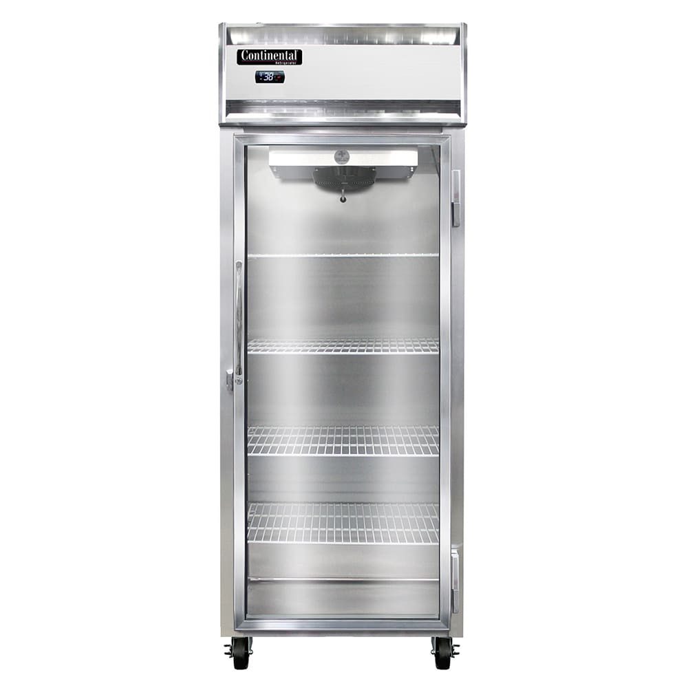 160-1RENGD 28 1/2" One Section Reach In Refrigerator, (1) Right Hinge Glass Door, 115v