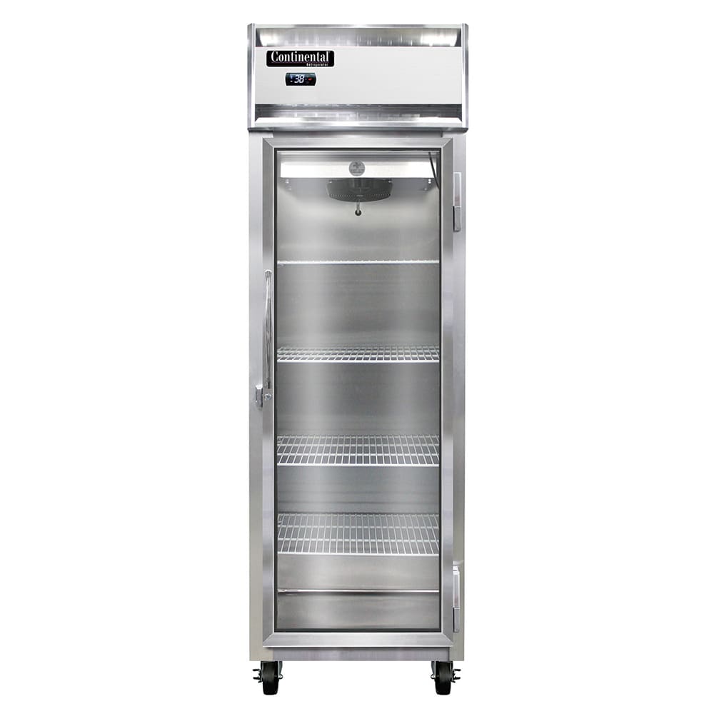160-1RNGD 26" One Section Reach In Refrigerator, 1 Right Hinge Glass Door, 115v