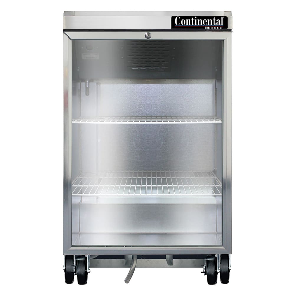 160-BBC24GD 24" Bar Refrigerator - (1) Swinging Glass Door, Black, 115v