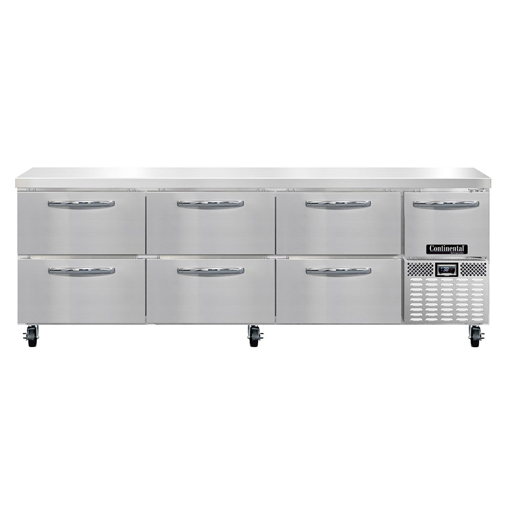 160-RA93ND 93" Worktop Refrigerator w/ (4) Sections, 115v