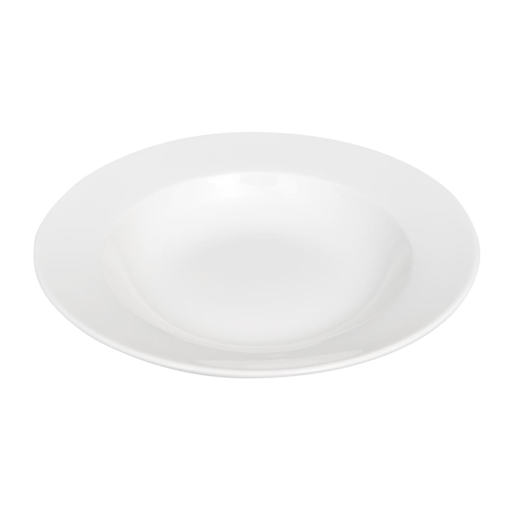 CAC GW-3 9" Round Great Wall Soup Plate - Porcelain, Bone White