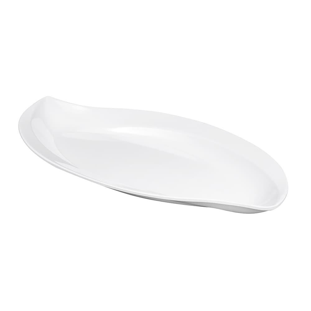 284-ML211W 20" x 12" Free Form San Michele Platter - Melamine, White