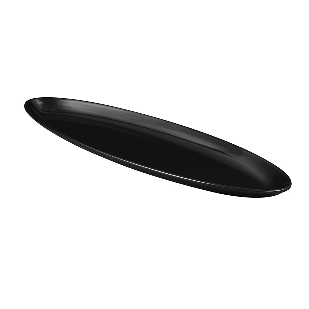 284-ML252BK 16" x 5"  Oval Siciliano Platter - Melamine, Black