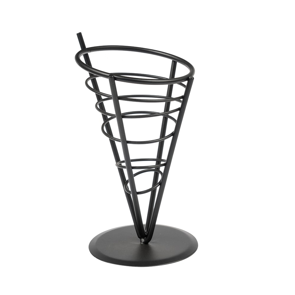 American Metalcraft FFB59 9 1/2" Conical French Fry Basket, Wrought Iron/Black
