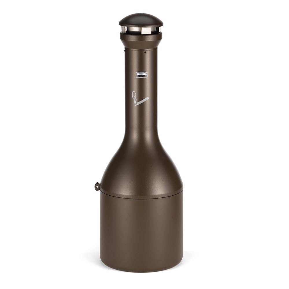 007-9W33BZ Pole Cigarette Receptacle w/ (1200) Butt Capacity, Domed Top