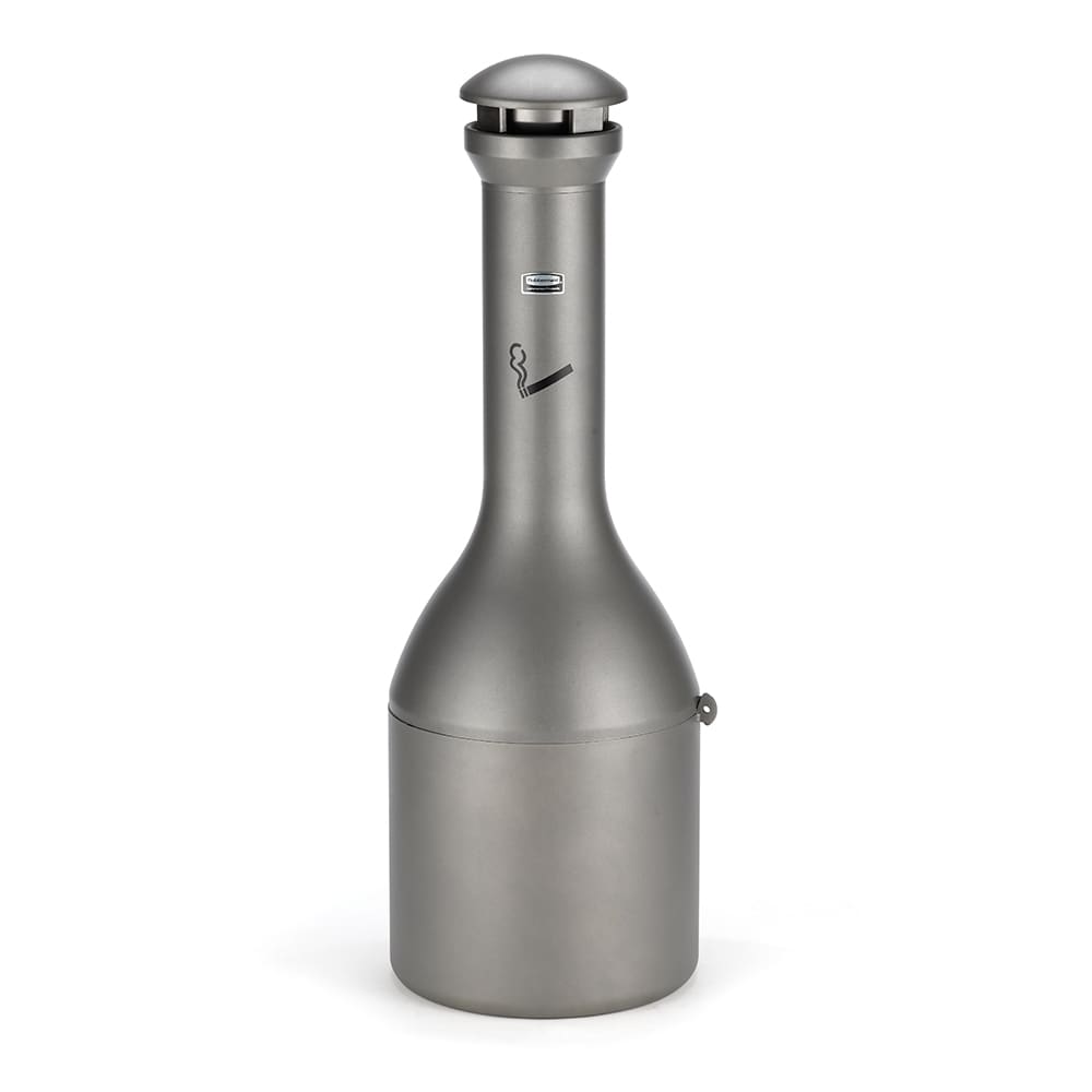 007-9W33PW Pole Cigarette Receptacle w/ (1200) Butt Capacity, Domed Top