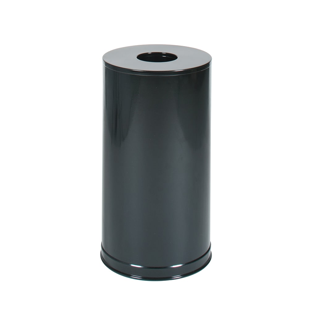 007-CC16EGLBK 15 gal Indoor Decorative Trash Can - Metal, Black