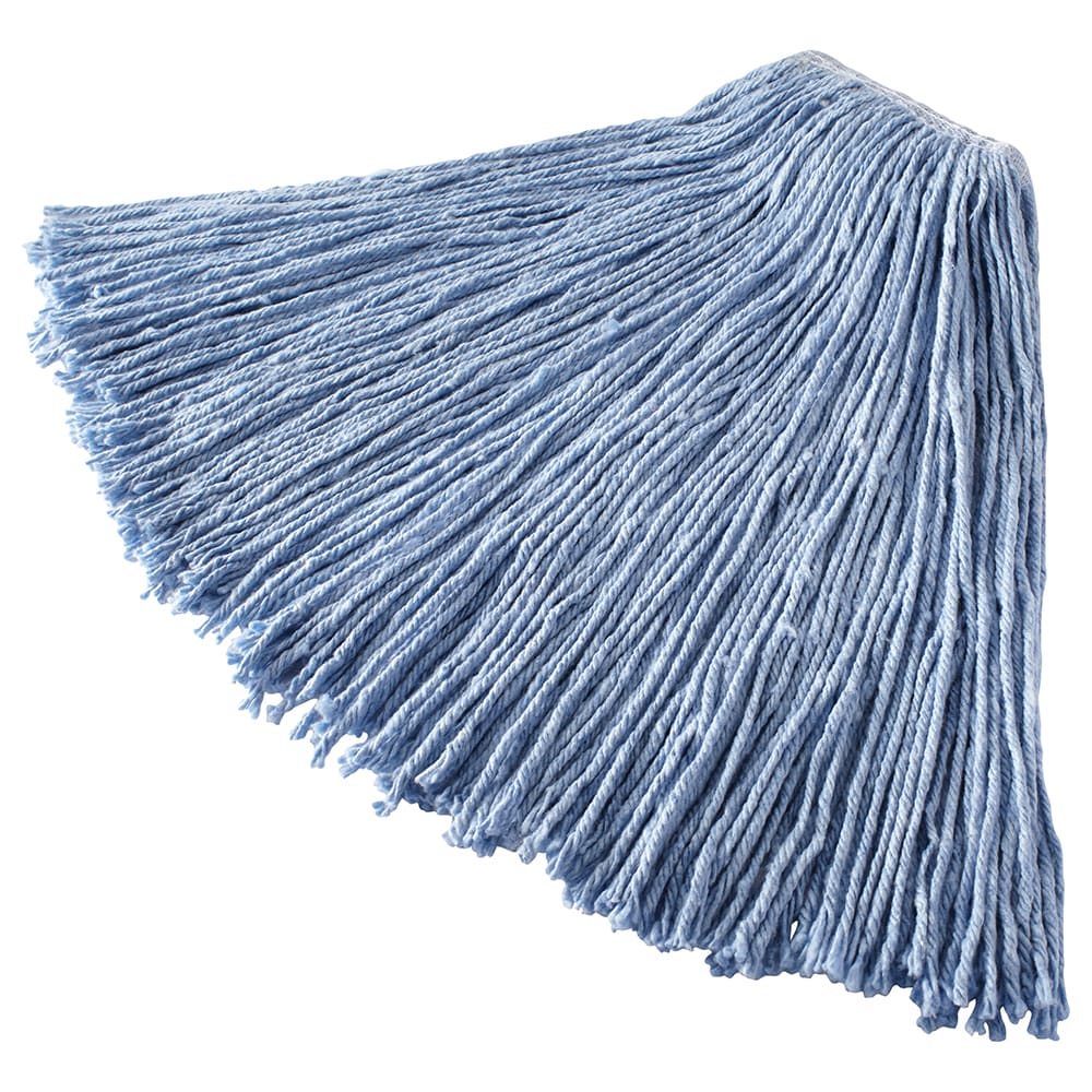 007-F131SB 16 oz Mop Head - 1" Headband, Synthetic Yarn, Blue