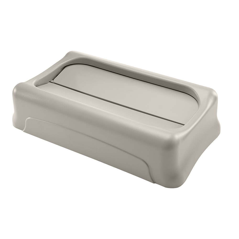 007-FG267360BEIG Rectangle Swing Top Trash Can Lid - Plastic, Beige