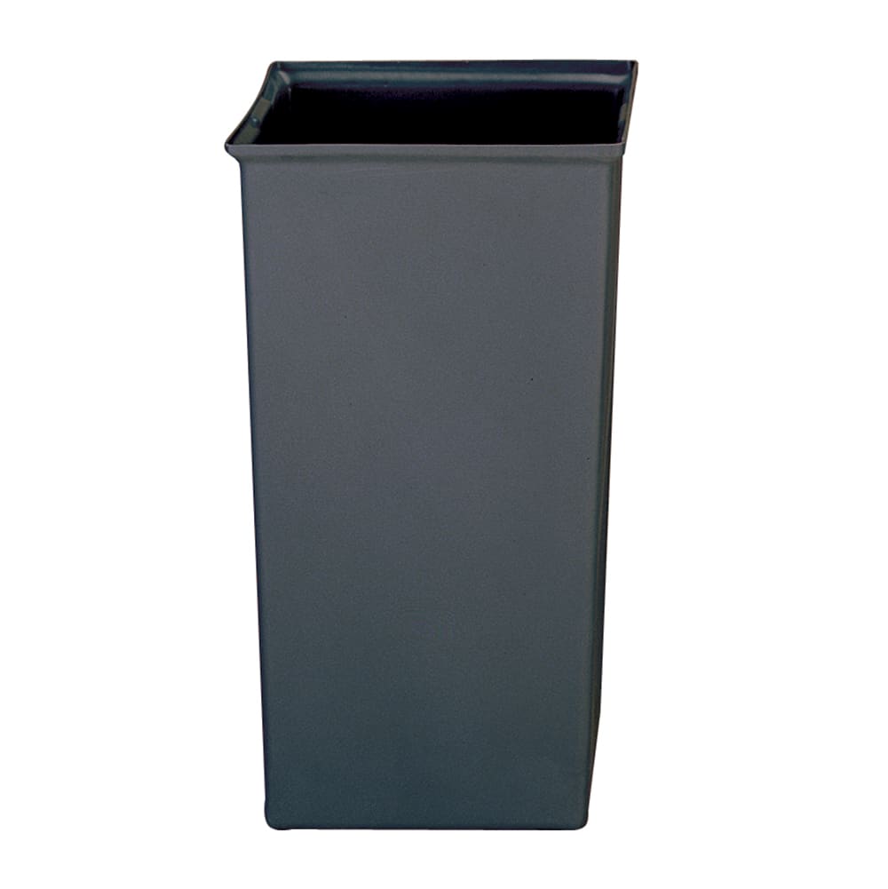 007-FG356600GRAY 24 2/3 gal Square Rigid Trash Can Liner, Plastic - Gray