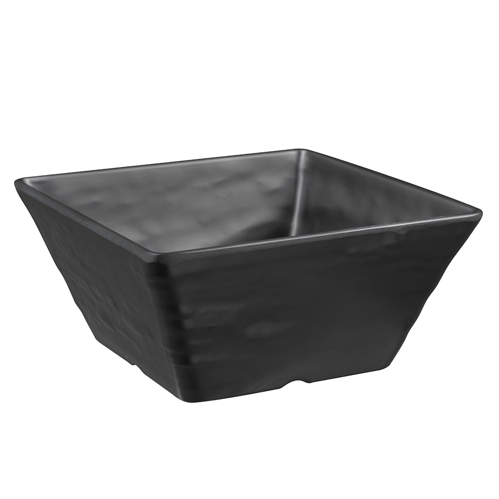 166-FSMEL73 58 oz Square Melamine Serving Bowl, Black
