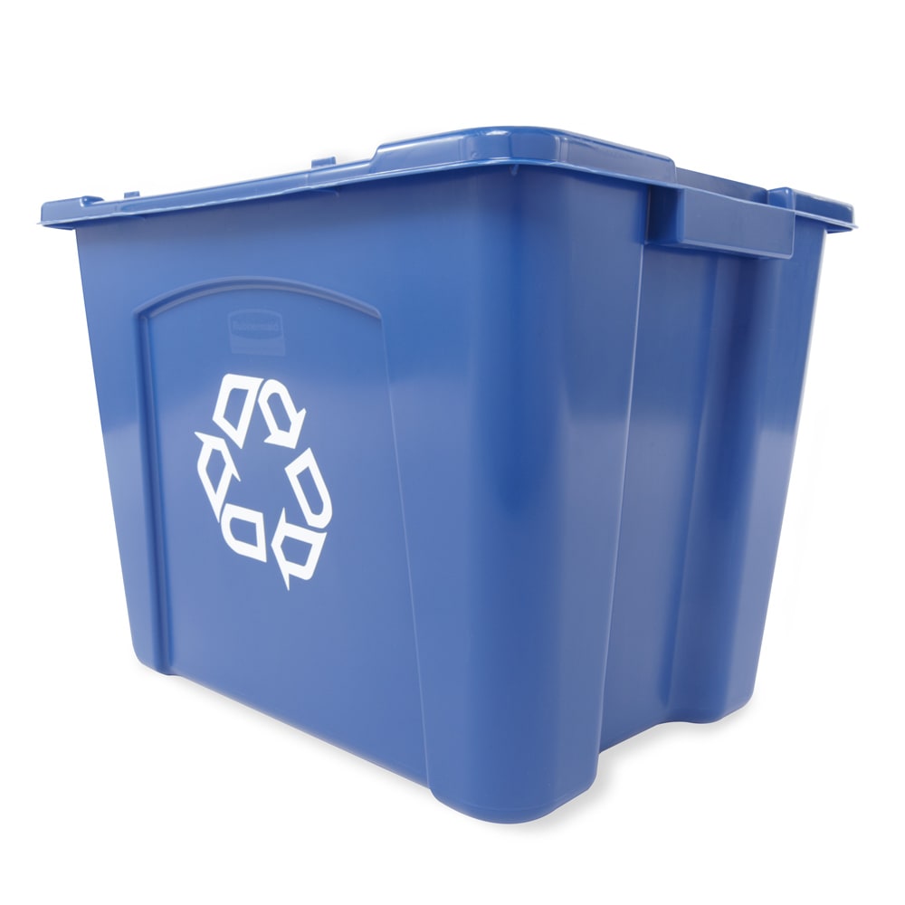 007-571473BLUE 14 gal Multiple Material Recycle Bin - Indoor/Outdoor