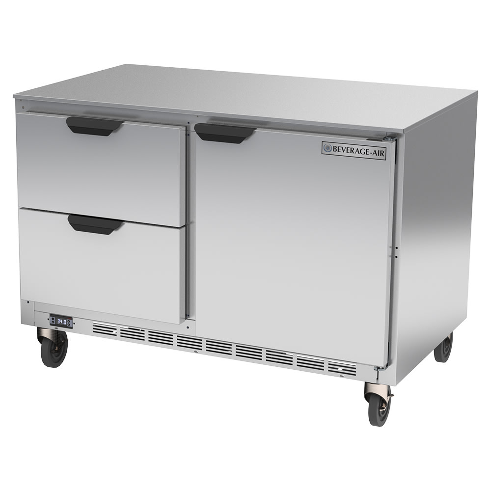 118-UCRD48AHC2 48" W Undercounter Refrigerator w/ (2) Section & (1) Door & (2) Drawe...