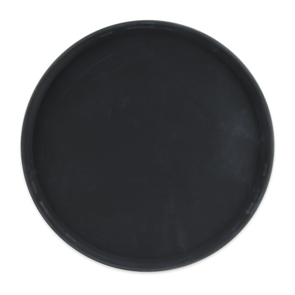 284-NS1600BK 16" Round Serving Tray, Melamine, Black