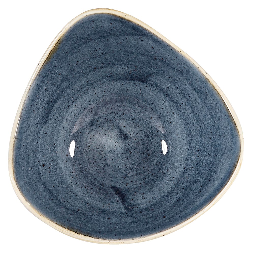893-SBBSTRB61 9 oz Triangular Stonecast® Lotus Bowl - Ceramic, Blueberry