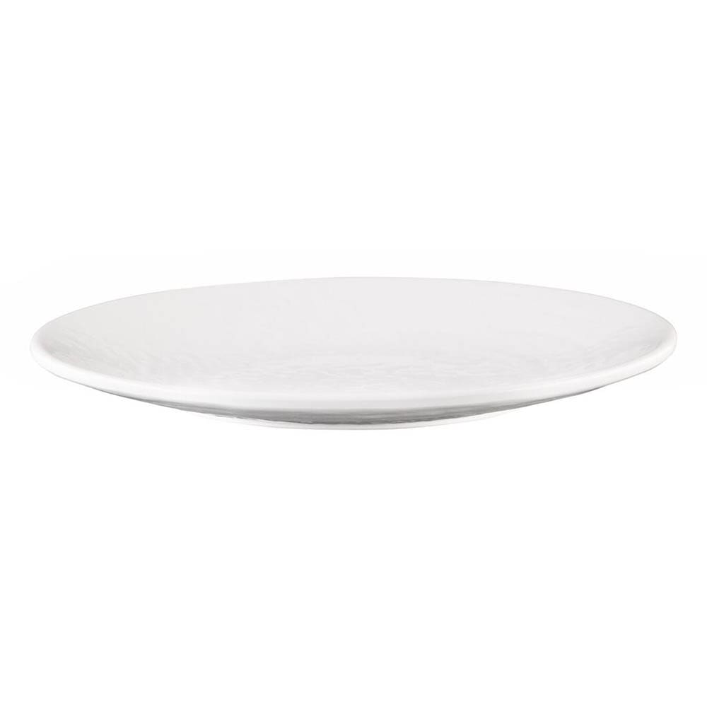 701-D107RRW 10 1/4" x 7 3/4" Oval Pebble Creek Platter - Melamine, White